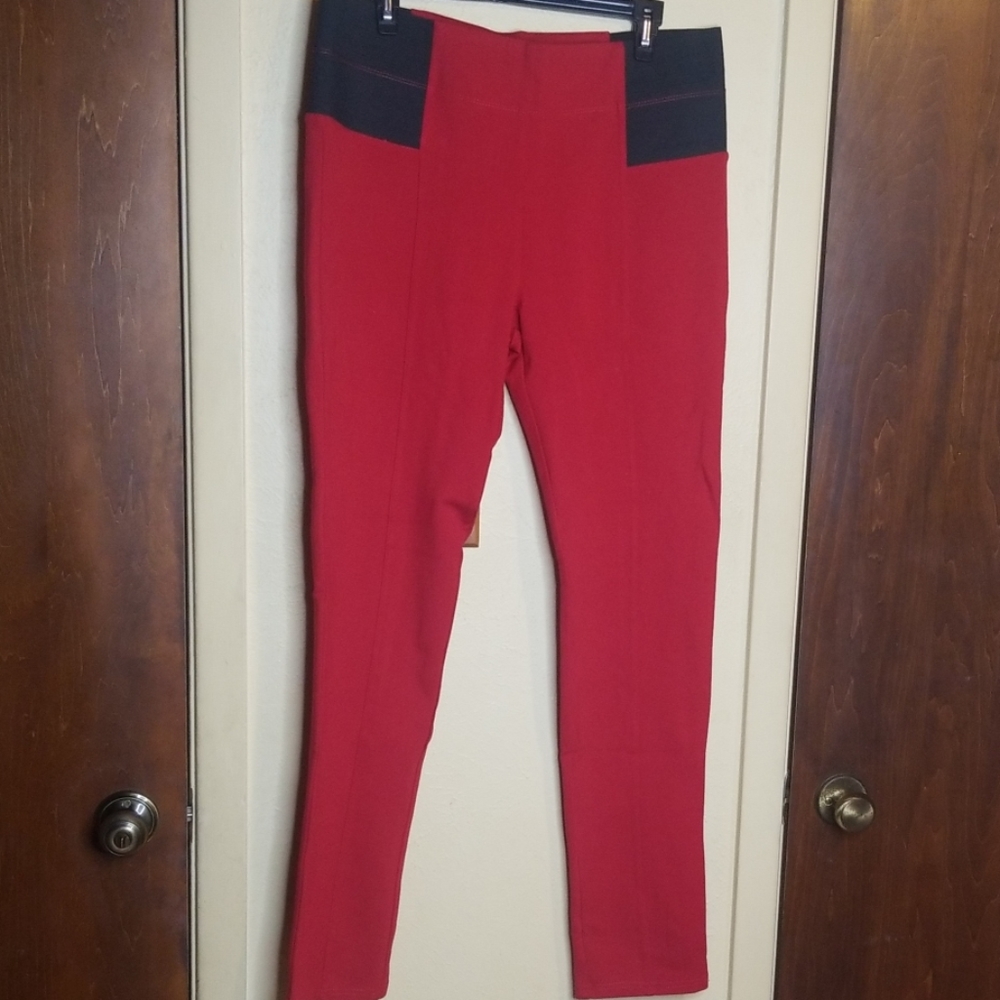 NWOT Red stretch legging pants